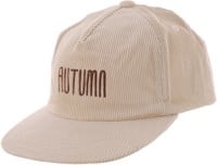 Autumn Cord 5-Panel Snapback Hat - natural