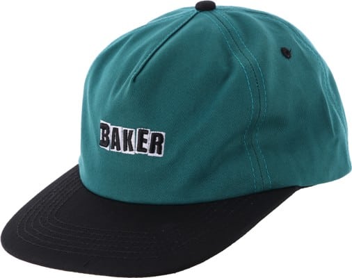 Baker Brand Logo Snapback Hat - black/aqua - view large