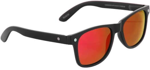Glassy Leonard Polarized Sunglasses - matte black/red mirror polarized lens - view large