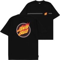 Santa Cruz Check Ringed Flamed Dot Pocket T-Shirt - black