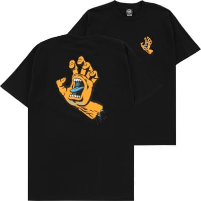 Santa Cruz Screaming Hand T-Shirt - black/bright orange - view large