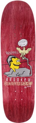 Krooked Drehobl Cresant 9.25 Double Drilled Skateboard Deck - maroon - view large