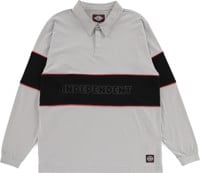 Independent ITC Streak L/S Rugby Polo Shirt - grey/black