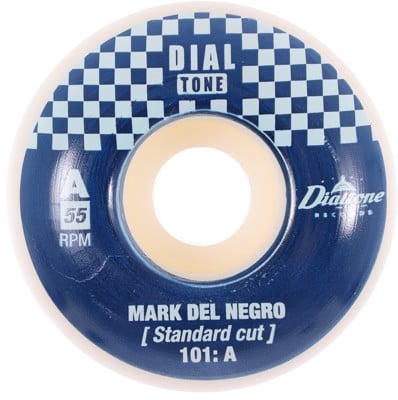 Dial Tone Wheel Co. Del Negro Capitol Skateboard Wheels - white/blue (101a) - view large