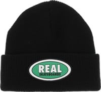 Real Oval Beanie - black/green