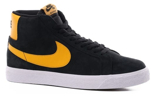 Nike SB Zoom Blazer Mid Skate Shoes - black/university gold-black-white - view large