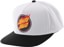 Santa Cruz Check Ringed Flamed Dot Snapback Hat - white/black