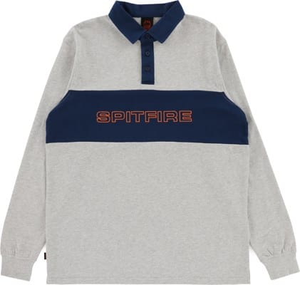 Spitfire Geary L/S Polo Shirt - heather/navy-orange - view large