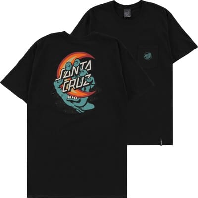 Santa Cruz All Gender Screaming Delta Moon Pocket T-Shirt - black - view large