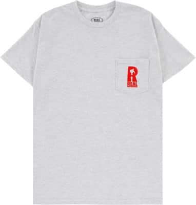 Real Hydrant Pocket T-Shirt - ash/red - view large