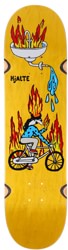 Polar Skate Co. Halberg Fire Ride 8.25 Wheel Well Skateboard Deck - yellow