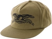 Anti-Hero Basic Eagle Snapback Hat - olive/black