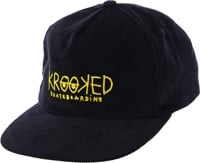Krooked Krooked Eyes Snapback Hat - black/yellow
