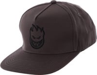 Spitfire Bighead Snapback Hat - charcoal/black