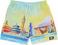 HUF Culture Easy Shorts - yellow