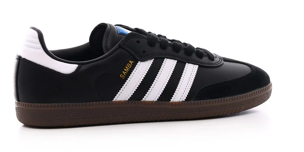 Adidas Samba ADV Skate Shoes core black/footwear white/gold metallic - Shipping | Tactics