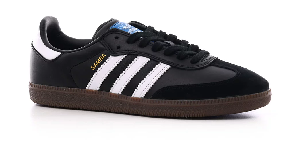 Adidas Samba ADV Skate Shoes core black/footwear white/gold metallic - Shipping | Tactics