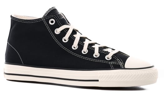 Converse Chuck Taylor All Star Pro Mid Skate Shoes - black/black/egret - view large
