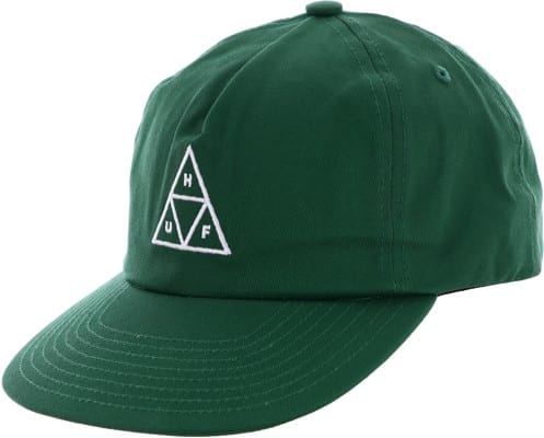 HUF Essentials Unstructured Triple Triangle Snapback Hat - forest green - view large