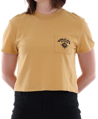 Volcom Women's Pocket Dial T-Shirt - dust gold - view large