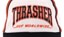 HUF Thrasher x HUF Center Field Snapback Hat - natural - front detail
