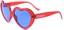 Happy Hour Heart Ons Sunglasses - red/blue lens