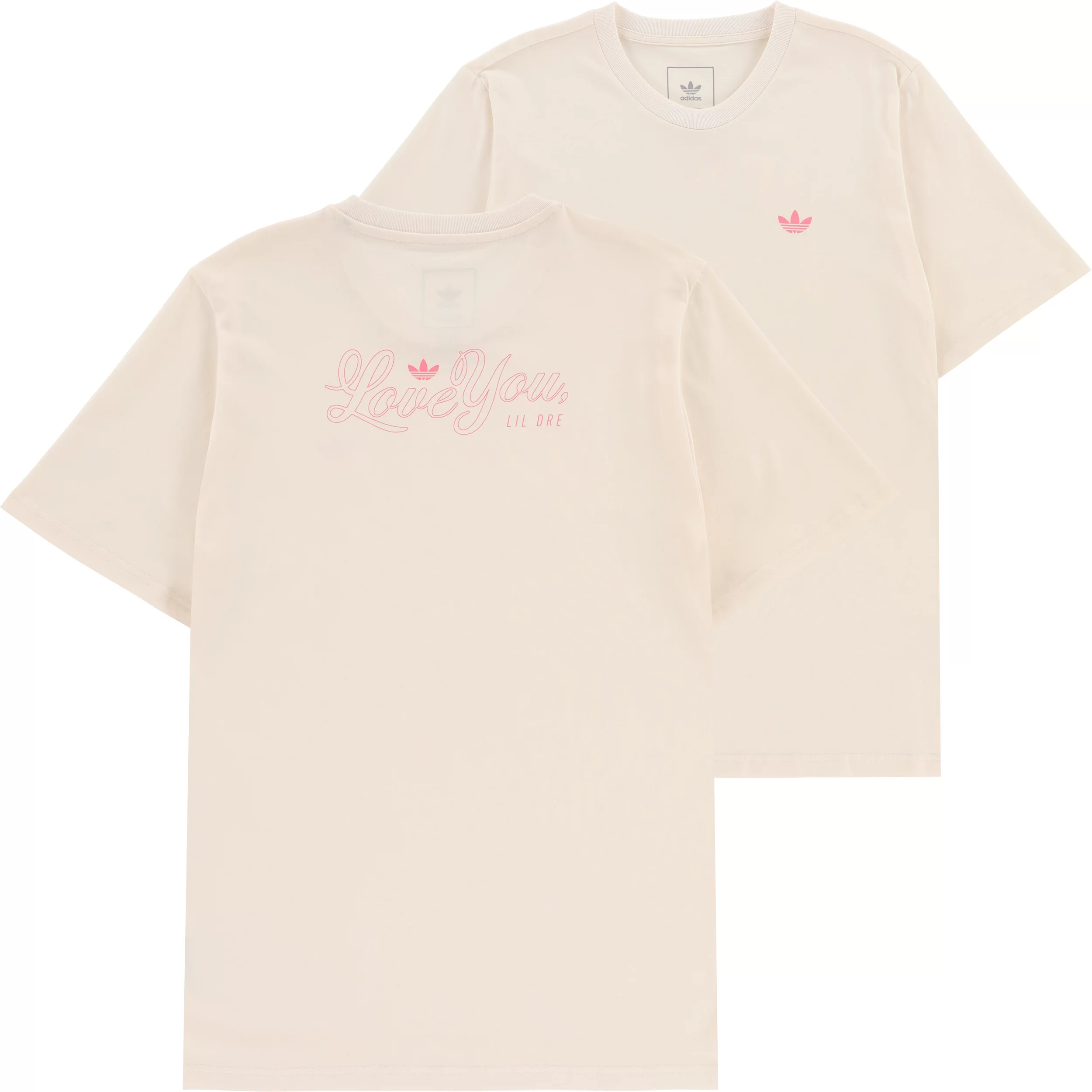 Intact ijzer foto Adidas Lil Dre Message T-Shirt - chalk white/bliss pink | Tactics