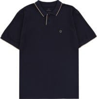 Brixton Proper Polo Shirt - navy/tan