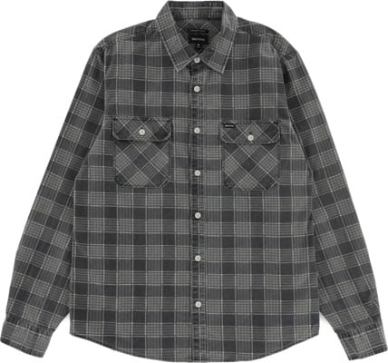 Brixton Bowery Summer Weight Flannel Shirt - black/pebble - view large