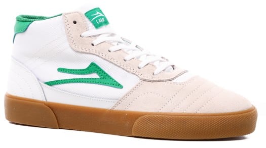 Lakai Cambridge Mid Skate Shoes - white/grass suede - view large