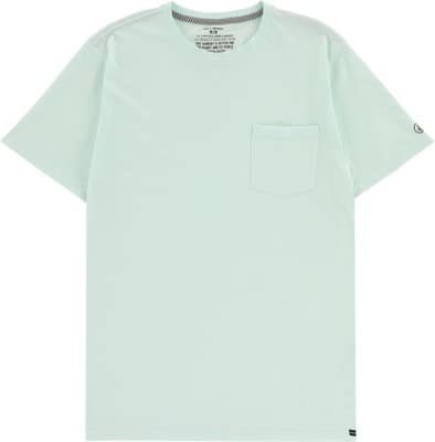 volcom solid pocket t-shirt - blue glass l