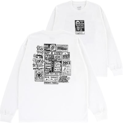 Polar Skate Co. Classifieds L/S T-Shirt - white - view large