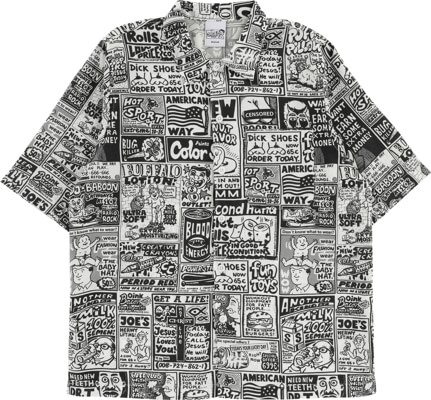 Polar Skate Co. Classifieds S/S Shirt - black/white - view large