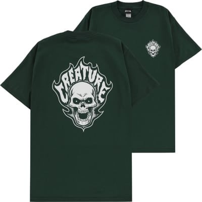 Creature Bonehead Flame T-Shirt - forest green - view large