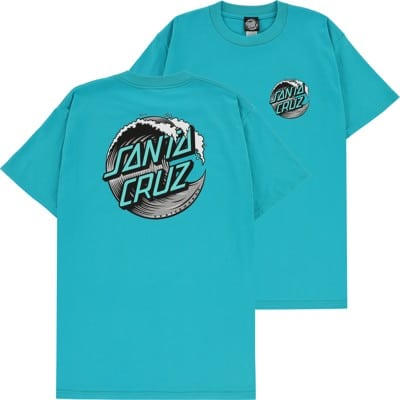 Santa Cruz Wave Dot T-Shirt - teal/grey - view large