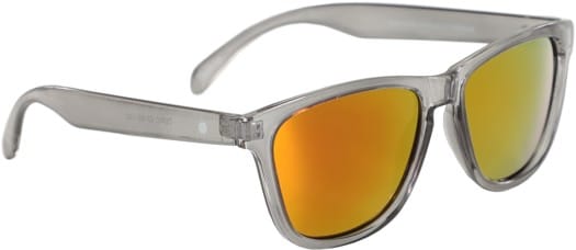 Glassy Deric Polarized Sunglasses - trans grey/red mirror lens - view large