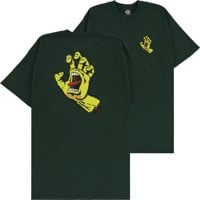 Santa Cruz Screaming Hand T-Shirt - forest green/neon