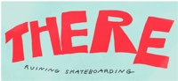 There Ruining Skateboarding MD Sticker - mint/red text