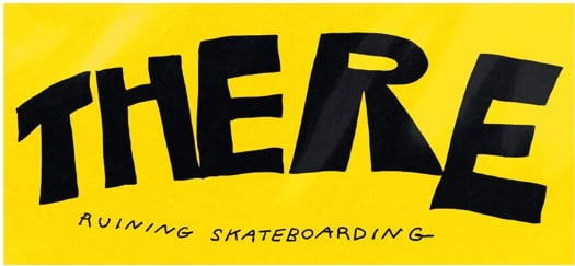 There Ruining Skateboarding MD Sticker - yellow/black text - view large