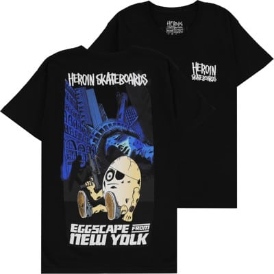 Heroin Eggscape T-Shirt - black - view large