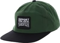 Creature Support Patch Snapback Hat - green/black