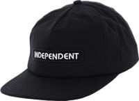 Independent B/C Groundwork Snapback Hat - black