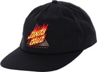 Santa Cruz Flamed Not A Dot Snapback Hat - black