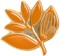 Magenta Plant Enamel Pin - orange