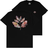 Magenta Flowers Plant T-Shirt - black