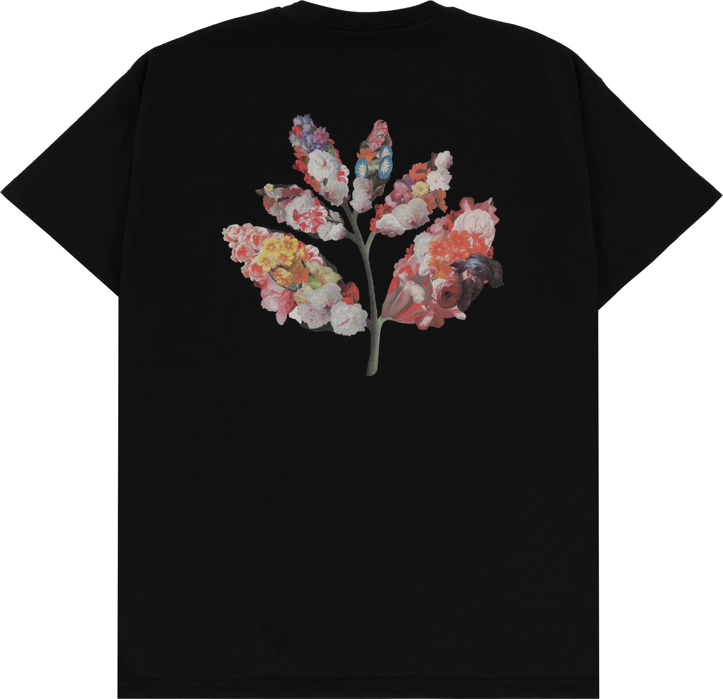 Magenta Flowers Plant T-Shirt - black | Tactics