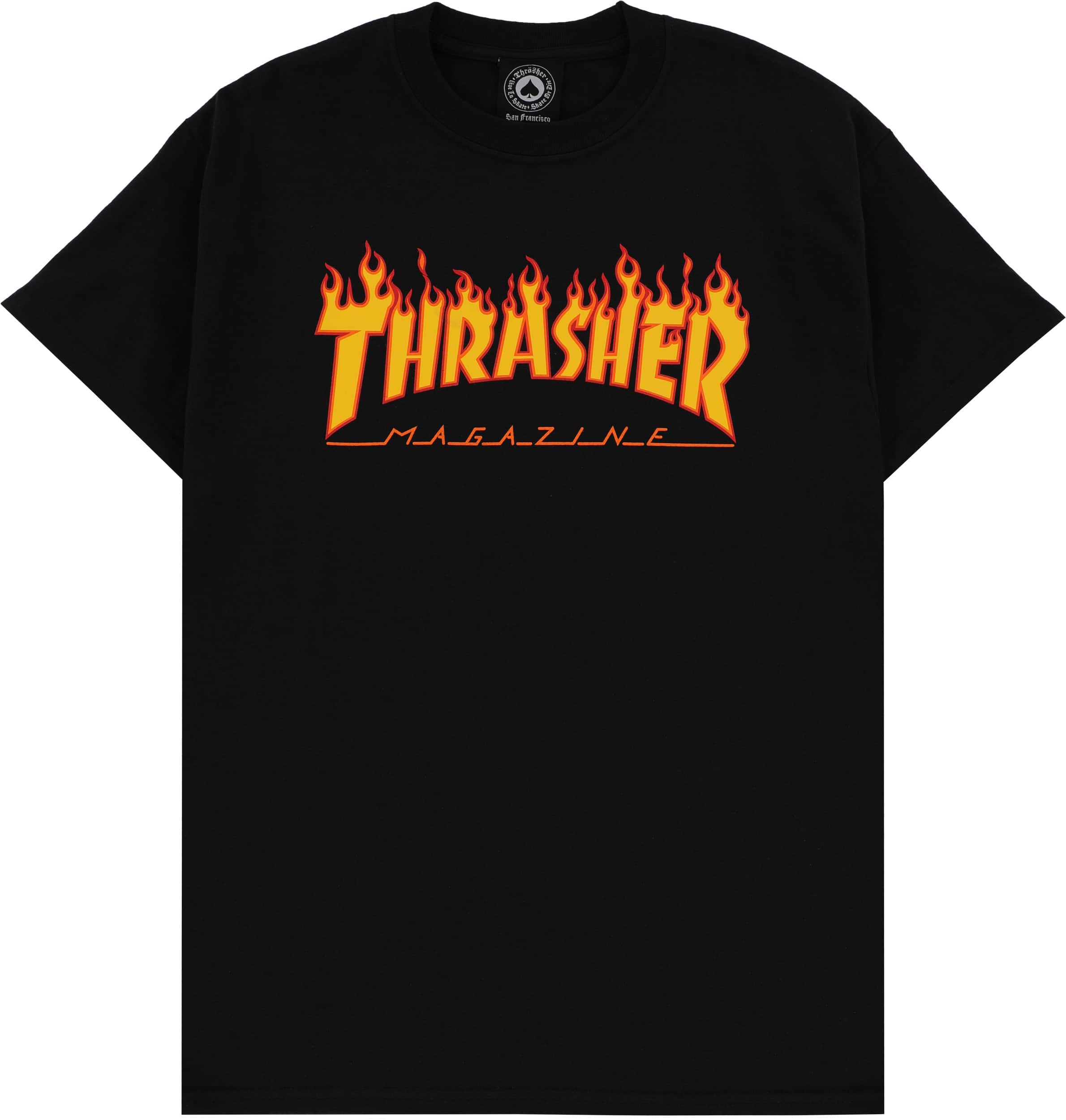 Thrasher Flame T-Shirt - black | Tactics