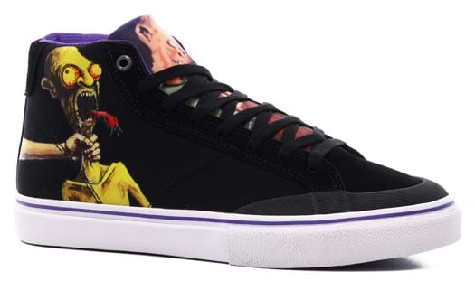 Emerica Omen High Top Skate Shoes - (dinosaur jr) black/purple - view large