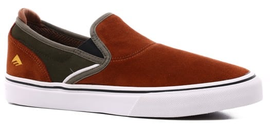 Emerica Wino G6 Slip-On Shoes - (chris wimer) brown/green - view large