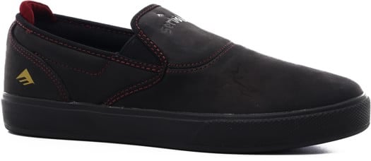 Emerica Wino G6 Cup Slip-On Shoes - (dakota servold) black/black/red - view large